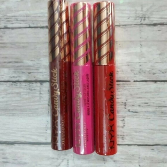 NYX Candy Slick  Lip Color Lot of 3 - Picture 1 of 3